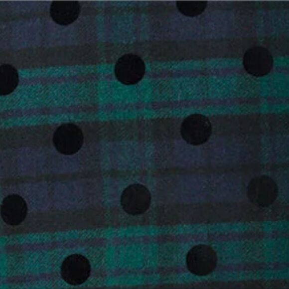 Black Watch velvet polka dot Plaid A-Line Skirt size s us 4 new no tag - Picture 3 of 8